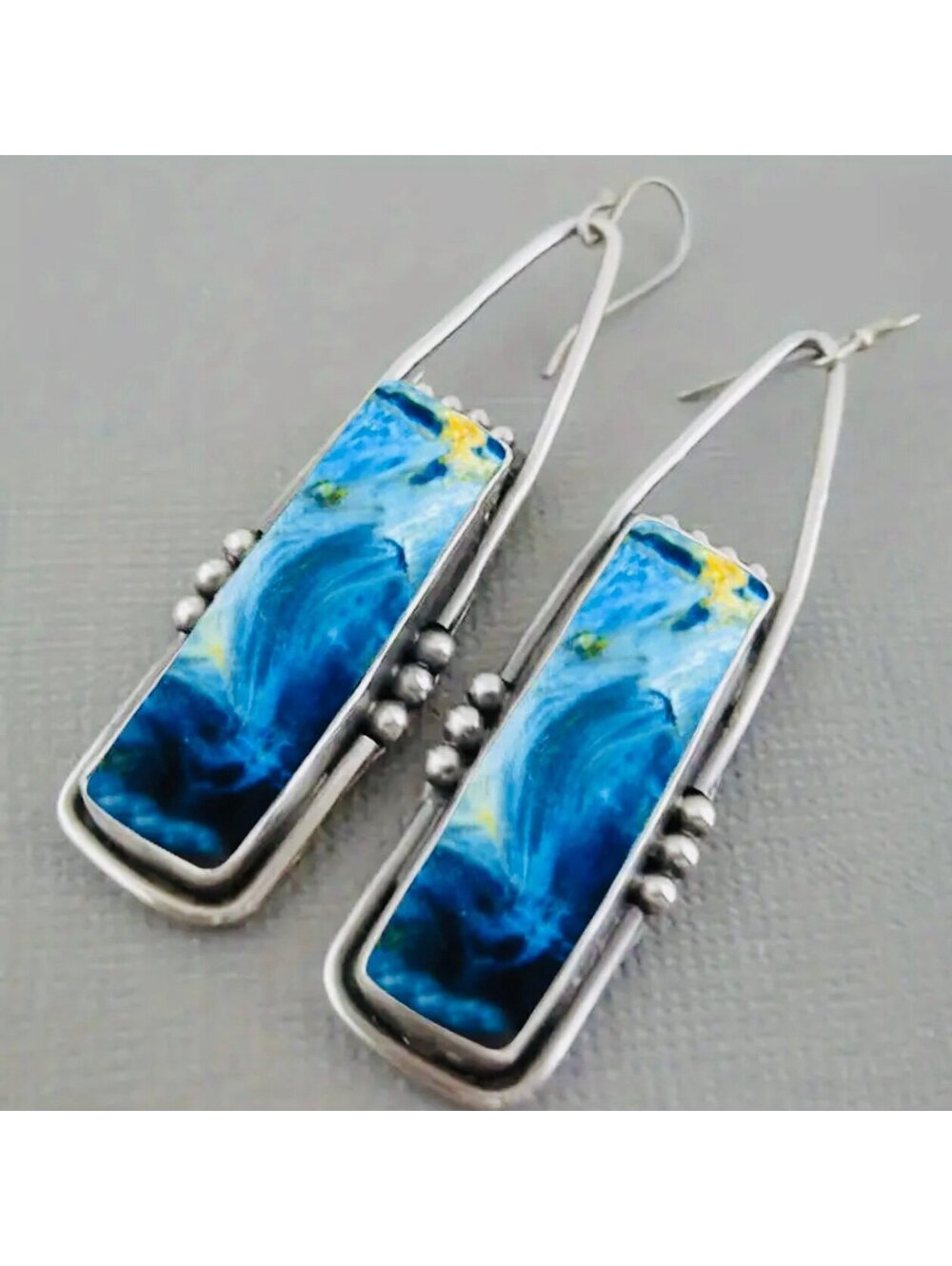 New - Stylish Retro Boho Geometric Shaped - Dangle Earrings